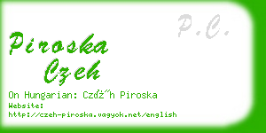 piroska czeh business card